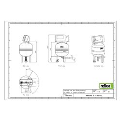 Reflex Kompressordruckhaltung Reflexomat XS, Nennvolumen 80l, 6 bar, Halbmembran, Grau... REFLEX-8800100 4036705248108 (Abb. 1)