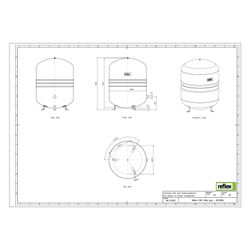 Reflex S Ausdehnungsgefäß MAG 100, Nennvolumen 100l, 10 bar, stehend, Halbmembran, Grau... REFLEX-8210500 4036705110399 (Abb. 1)