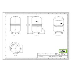 Reflex S Ausdehnungsgefäß MAG 300, Nennvolumen 300l, 10 bar, stehend, Halbmembran, Grau... REFLEX-8215400 4036705110436 (Abb. 1)