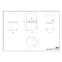 Reflex S Ausdehnungsgefäß MAG 500, Nennvolumen 500l, 10 bar, stehend, Halbmembran, Grau... REFLEX-8219100 4036705110450 (Abb. 1)