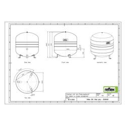 Reflex S Ausdehnungsgefäß MAG 50, Nennvolumen 50l, 10 bar, stehend, Halbmembran, Grau... REFLEX-8209500 4036705110375 (Abb. 1)