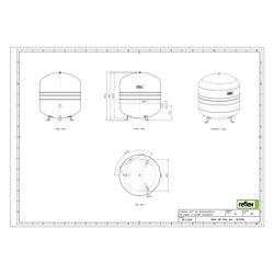 Reflex S Ausdehnungsgefäß MAG 80, Nennvolumen 80l, 10 bar, stehend, Halbmembran, Grau... REFLEX-8210300 4036705110382 (Abb. 1)