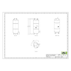Reflex SL Ausdehnungsgefäß MAG 220, Nennvolumen 220l, 6 bar, schlanke Bauform, Grau... REFLEX-8200250 4036705158889 (Abb. 1)