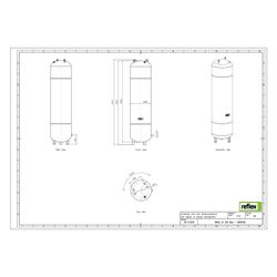 Reflex SL Ausdehnungsgefäß MAG 320, Nennvolumen 320l, 6 bar, schlanke Bauform, Grau... REFLEX-8200350 4036705158902 (Abb. 1)