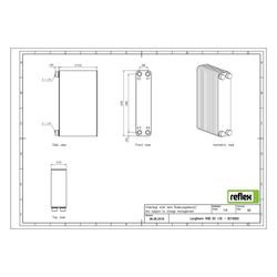 Reflex Longtherm Plattenwärmetauscher RHB-60-130, gelötet, 130 Platten, eingängig, G 1 ... REFLEX-8019800 4036705178641 (Abb. 1)