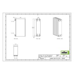 Reflex Longtherm Plattenwärmetauscher RLB-60-120, gelötet, 120 Platten, eingängig, G 1 ... REFLEX-8040400 4036705218514 (Abb. 1)