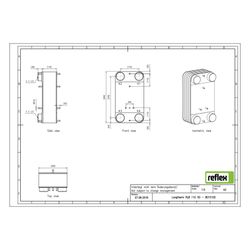 Reflex Longtherm Plattenwärmetauscher RLB-110-50, gelötet, 50 Platten, eingängig, G 2 1... REFLEX-8015100 4036705178672 (Abb. 1)