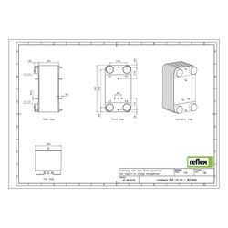 Reflex Longtherm Plattenwärmetauscher RLB-110-80, gelötet, 80 Platten, eingängig, G 2 1... REFLEX-8015400 4036705178702 (Abb. 1)