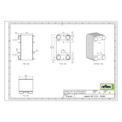 Reflex Longtherm Plattenwärmetauscher RLB-110-90, gelötet, 90 Platten, eingängig, G 2 1... REFLEX-8019900 4036705178719 (Abb. 1)