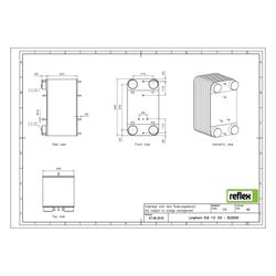 Reflex Longtherm Plattenwärmetauscher RLB-110-100, gelötet, 100 Platten, eingängig, G 2... REFLEX-8020000 4036705178726 (Abb. 1)