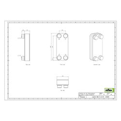 Reflex Longtherm Plattenwärmetauscher RMB-31-20, gelötet, 20 Platten, eingängig, G 1 1/... REFLEX-8034800 4036705217692 (Abb. 1)