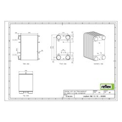 Reflex Longtherm Plattenwärmetauscher RMB-110-130, gelötet, 130 Platten, eingängig, G 2... REFLEX-8020800 4036705178887 (Abb. 1)
