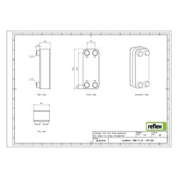 Reflex Longtherm Plattenwärmetauscher RMB-14-20, gelötet, 20 Platten, eingängig, G 3/4"... REFLEX-8011200 4036705178221 (Abb. 1)