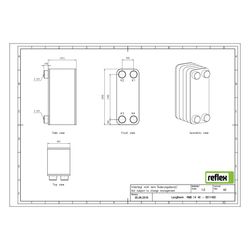 Reflex Longtherm Plattenwärmetauscher RMB-14-40, gelötet, 40 Platten, eingängig, G 3/4"... REFLEX-8011400 4036705178245 (Abb. 1)