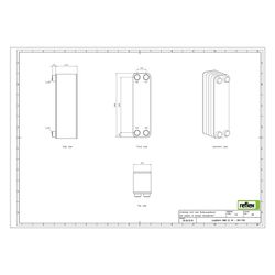 Reflex Longtherm Plattenwärmetauscher RMB-22-40, gelötet, 40 Platten, eingängig, G 3/4"... REFLEX-8011700 4036705178283 (Abb. 1)