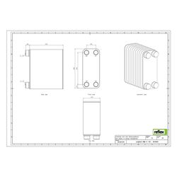 Reflex Longtherm Plattenwärmetauscher RMB-31-100, gelötet, 100 Platten, eingängig, G 1 ... REFLEX-8019400 4036705178474 (Abb. 1)