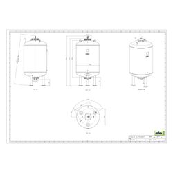 Reflex Variomat VF 2000 Ausdehnungsgefäß MAG, Nennvolumen 2000l, Vollmembran, Grau... REFLEX-8611005 4036705113840 (Abb. 1)