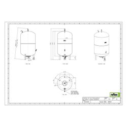 Reflex Variomat VG 500 Ausdehnungsgefäß MAG, Nennvolumen 500l, Vollmembran, Grau... REFLEX-8600311 4036705113611 (Abb. 1)