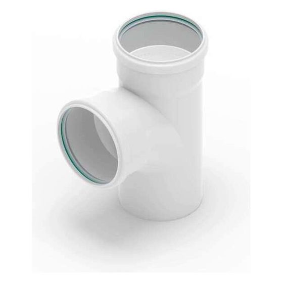 Rehau Raupiano Plus Einfachabzweig DN 110/90, 87 Grad, max flow