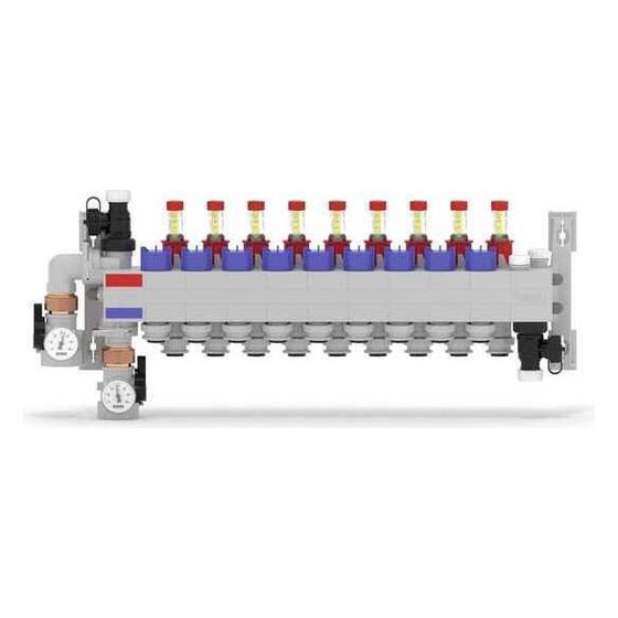 Rehau Rautherm Speed Verteiler HKV-D Polymer 9 Heizkreise, Konnektor 17