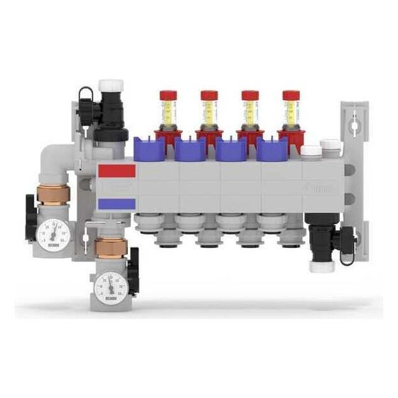 Rehau Rautherm Speed Verteiler HKV-D Polymer 4 Heizkreise, Konnektor 16