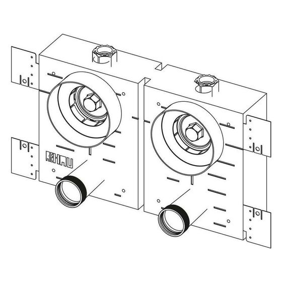 Rehau Sanitärbox für Doppelwasserzähler mit Wasserzählergehäuse 2