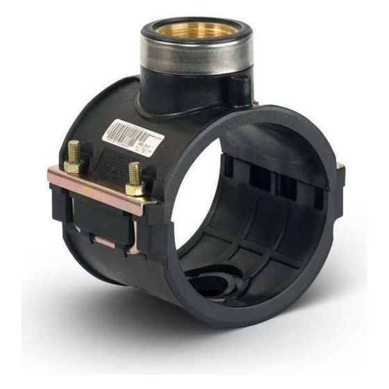 Rehau Smartfuse Gewindeschelle mit Innengewinde Messing 160mm, Rp 1 1/2