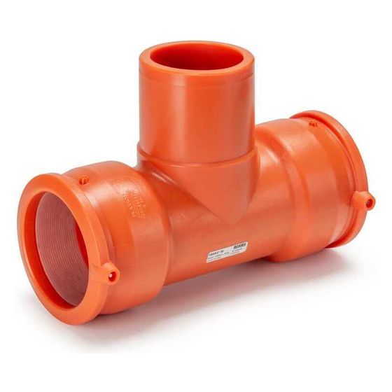 Rehau Fusapex 2.0 T-Stück, Rohraußendurchmesser 63/63/63mm, Orange