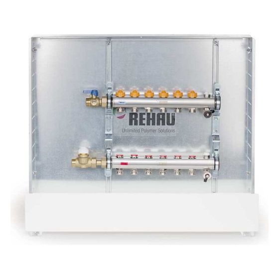 Rehau Rautherm Unit, Easyflow und UP 110, 3 Heizkreise, Zonenregulierventil links