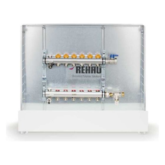 Rehau Rautherm Unit, Easyflow und UP 110, 5 Heizkreise, Strangregulierventil rechts