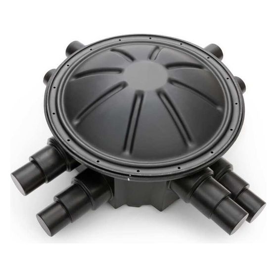 Rehau Nahwärmeschacht mit 8 Einlässen, Durchmesser 800mm, Polyethylen