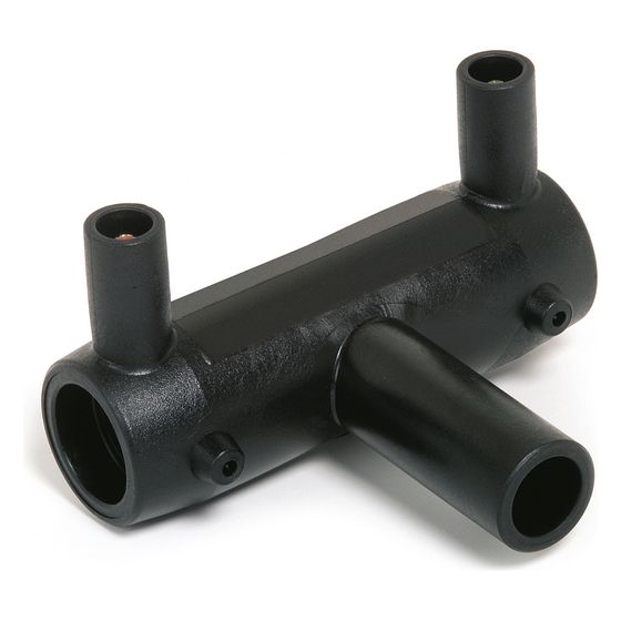 Rehau Smartfuse T-Stück, Rohraußendurchmesser 225x225x225mm, PE 100, PN 16, Schwarz