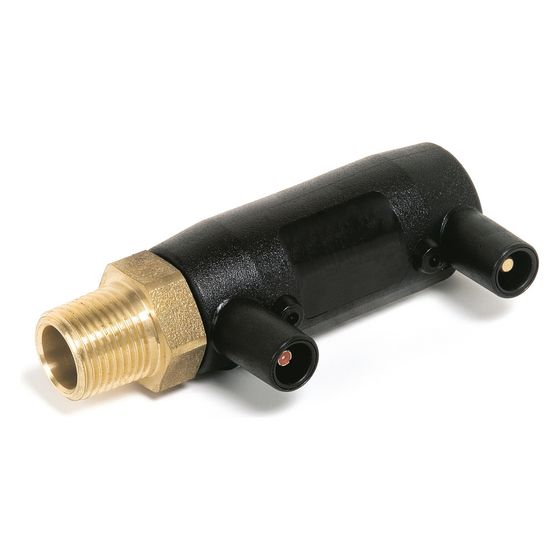 Rehau Smartfuse Übergangsmuffe mit Außengewinde Messing, 75mm x R 2