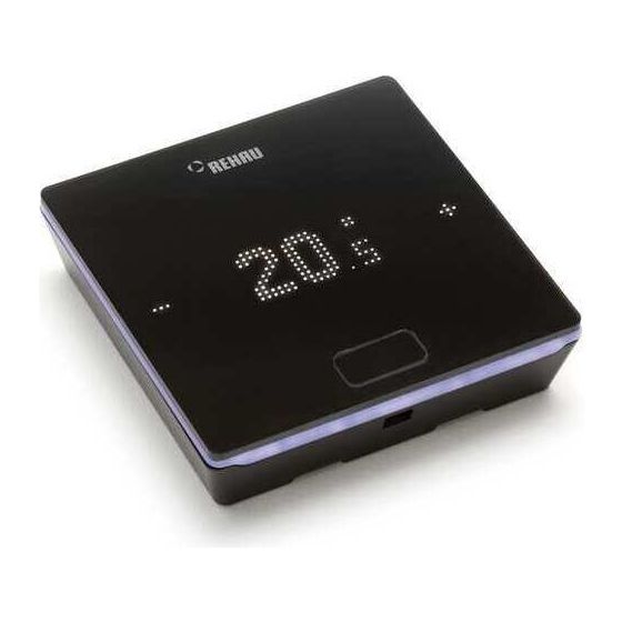 Rehau Nea Smart 2.0 Raumregler HBB, Bus mit Temperatur- und Feuchtefühler, Schwarz