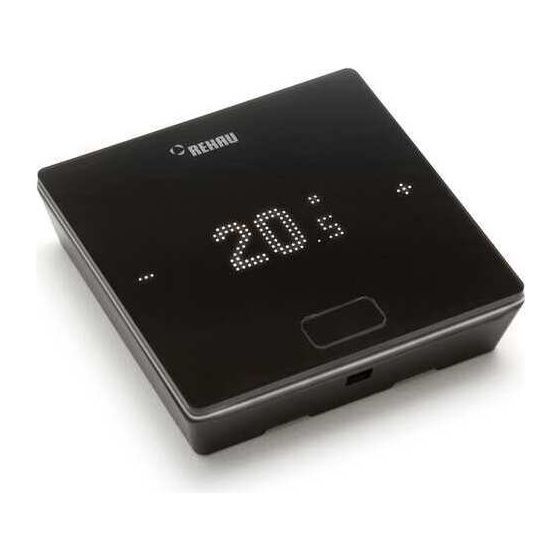 Rehau Nea Smart 2.0 Raumregler HRB, Funk mit Temperatur- und Feuchtefühler, Schwarz