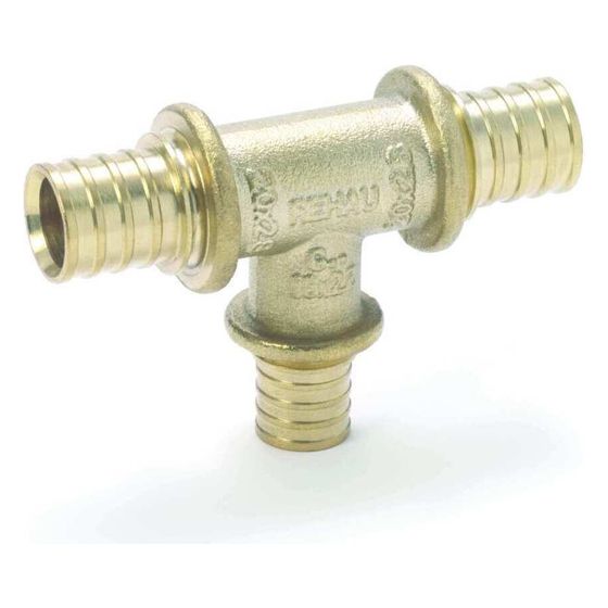 Rehau T-Stück, Messing, 32x2,9mm - 20x2,0mm - 32x2,9mm