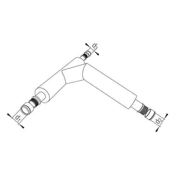 Rehau T-Stück, SDR 11, 160x160x160mm, vorisoliert, Stahl