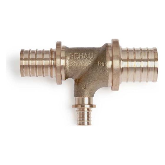 Rehau Rautitan Bogen-T-Stück RXplus 32/16/25mm, Rotguss