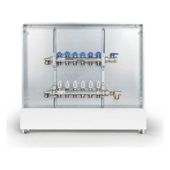 Rehau Rautherm Unit, HKV-D V2A und UP 75, 2 Heizkreise, Strangregulierventil rechts