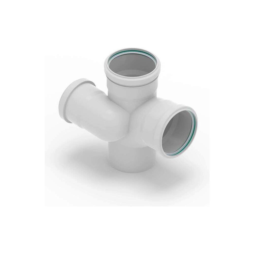 Rehau Raupiano Plus Schachtabzweig rechts DN 90/75/90, 87 Grad... REHAU-11230451001 4007360410407 (Abb. 2)