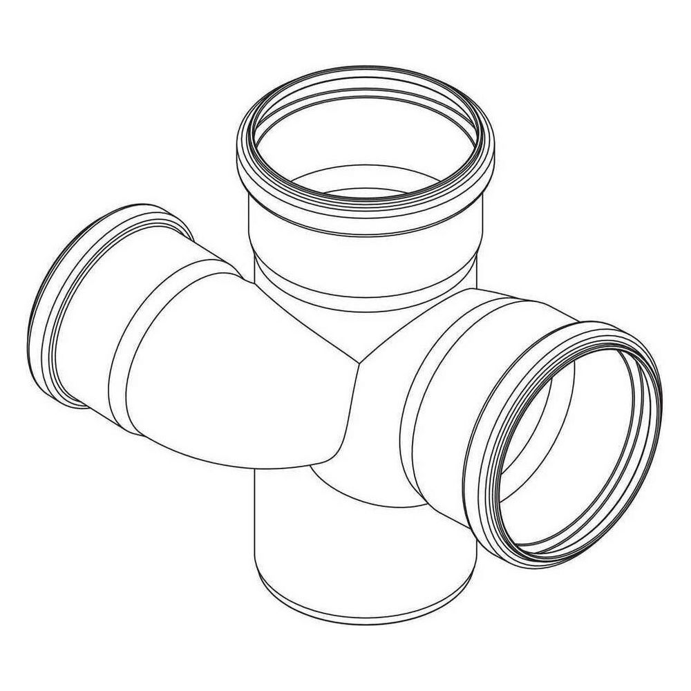 Rehau Raupiano Plus Schachtabzweig rechts DN 90/75/90, 87 Grad... REHAU-11230451001 4007360410407 (Abb. 3)
