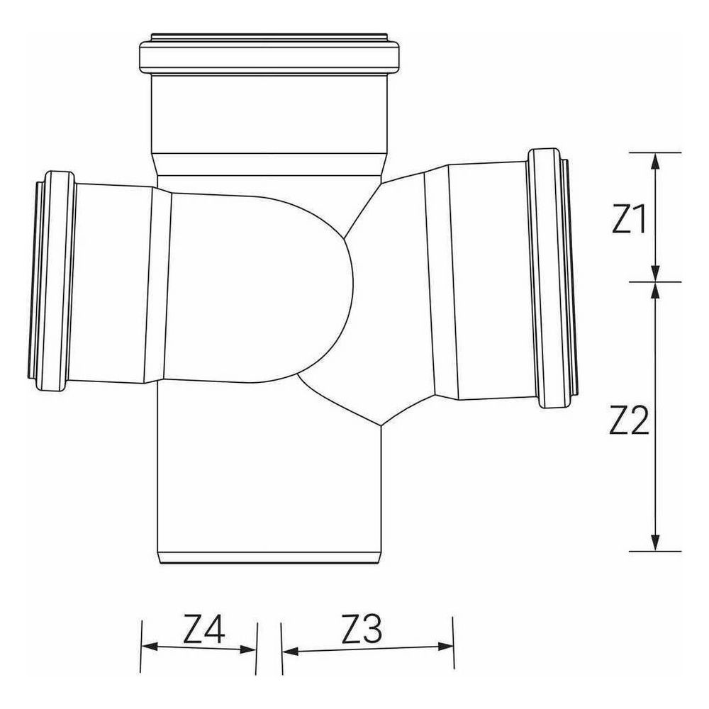 Rehau Raupiano Plus Schachtabzweig rechts DN 90/75/90, 87 Grad... REHAU-11230451001 4007360410407 (Abb. 7)