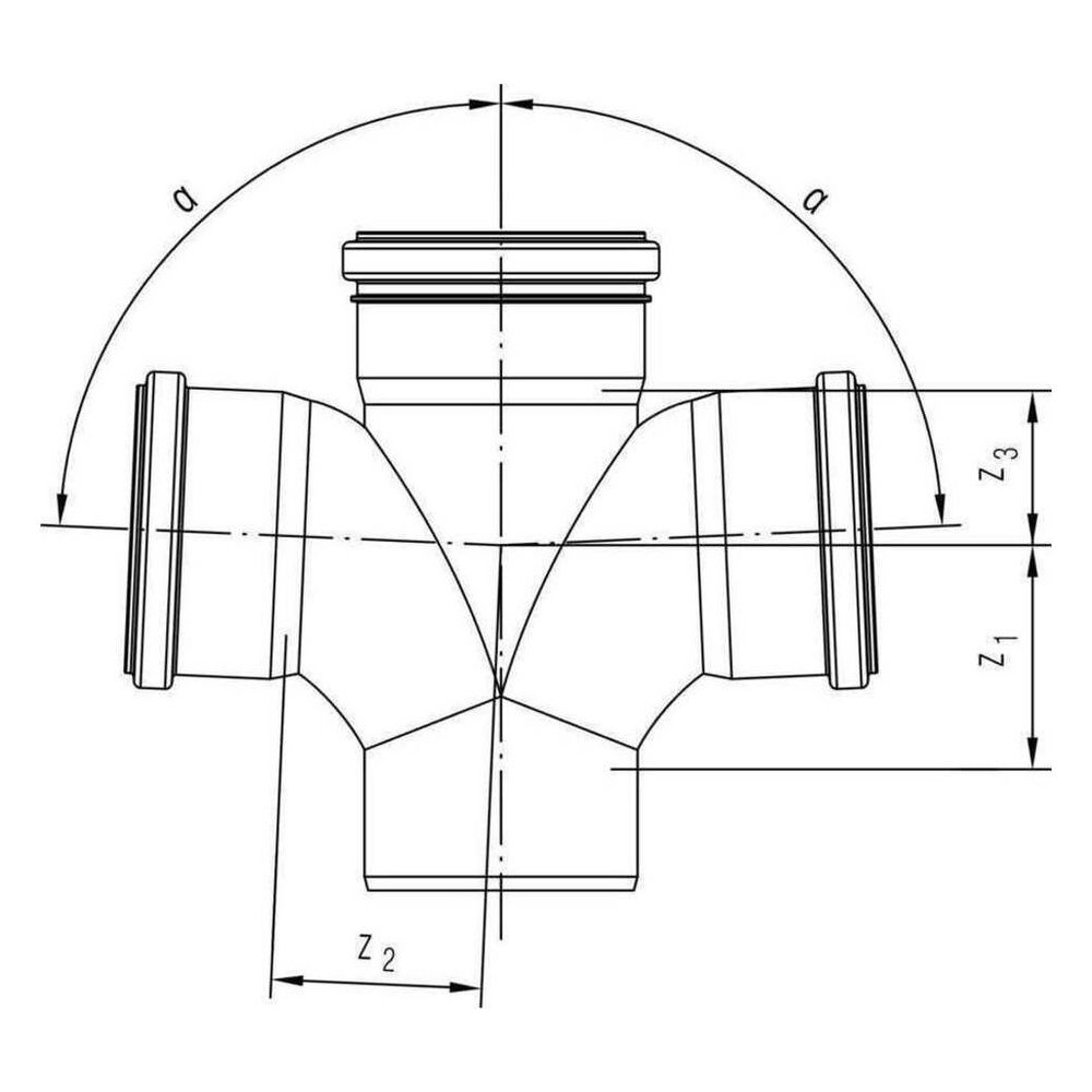 Rehau Raupiano Plus Doppelabzweig DN 90/90/90, 87 Grad, max flow... REHAU-11237141001 4007360388454 (Abb. 2)