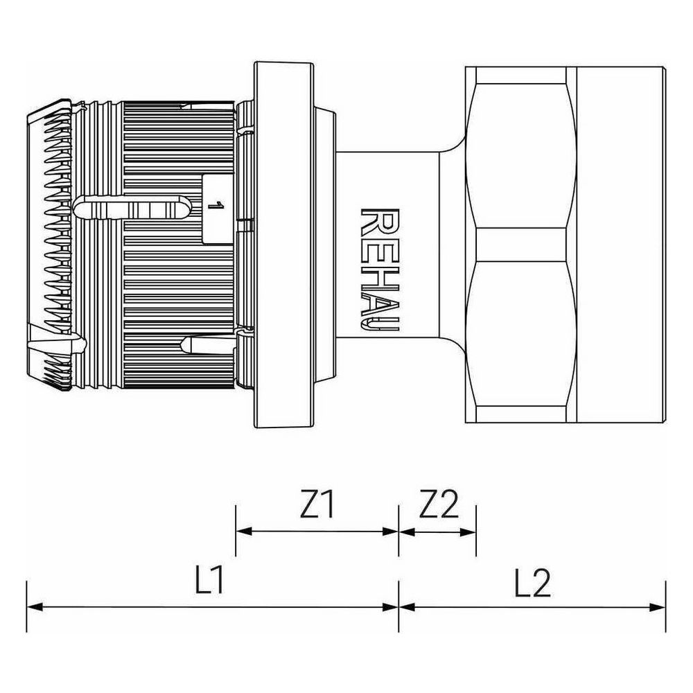 Rehau Übergang Fastloc EXplus, 20mm x G 3/4", Messing... REHAU-13707161001 4067936345427 (Abb. 3)