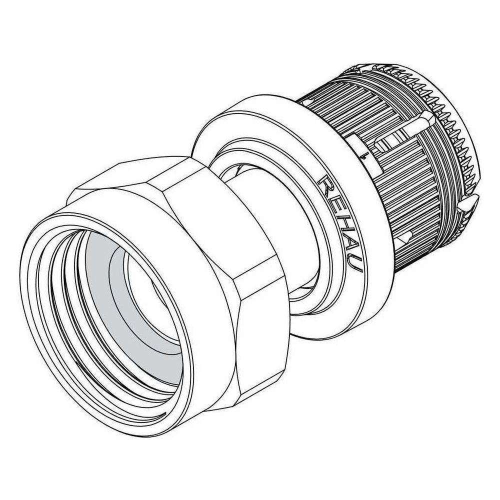 Rehau Übergang Fastloc EXplus, 32mm x G 1 1/4", Messing... REHAU-13707181001 4067936345441 (Abb. 2)
