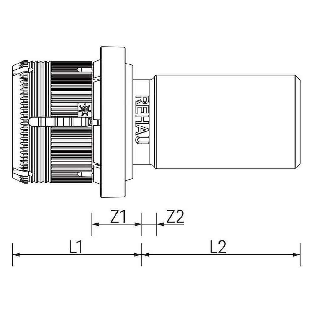 Rehau Pressübergang Fastloc RXplus 25 - P22, Rotguss, Schwarz... REHAU-13707471001 4067936345472 (Abb. 5)