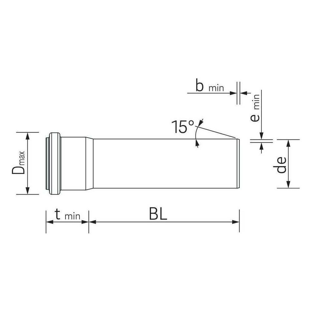 Rehau Raupiano Plus Abflussrohr DN 50, Baulänge 2000mm... REHAU-11201541222 4064299399555 (Abb. 2)