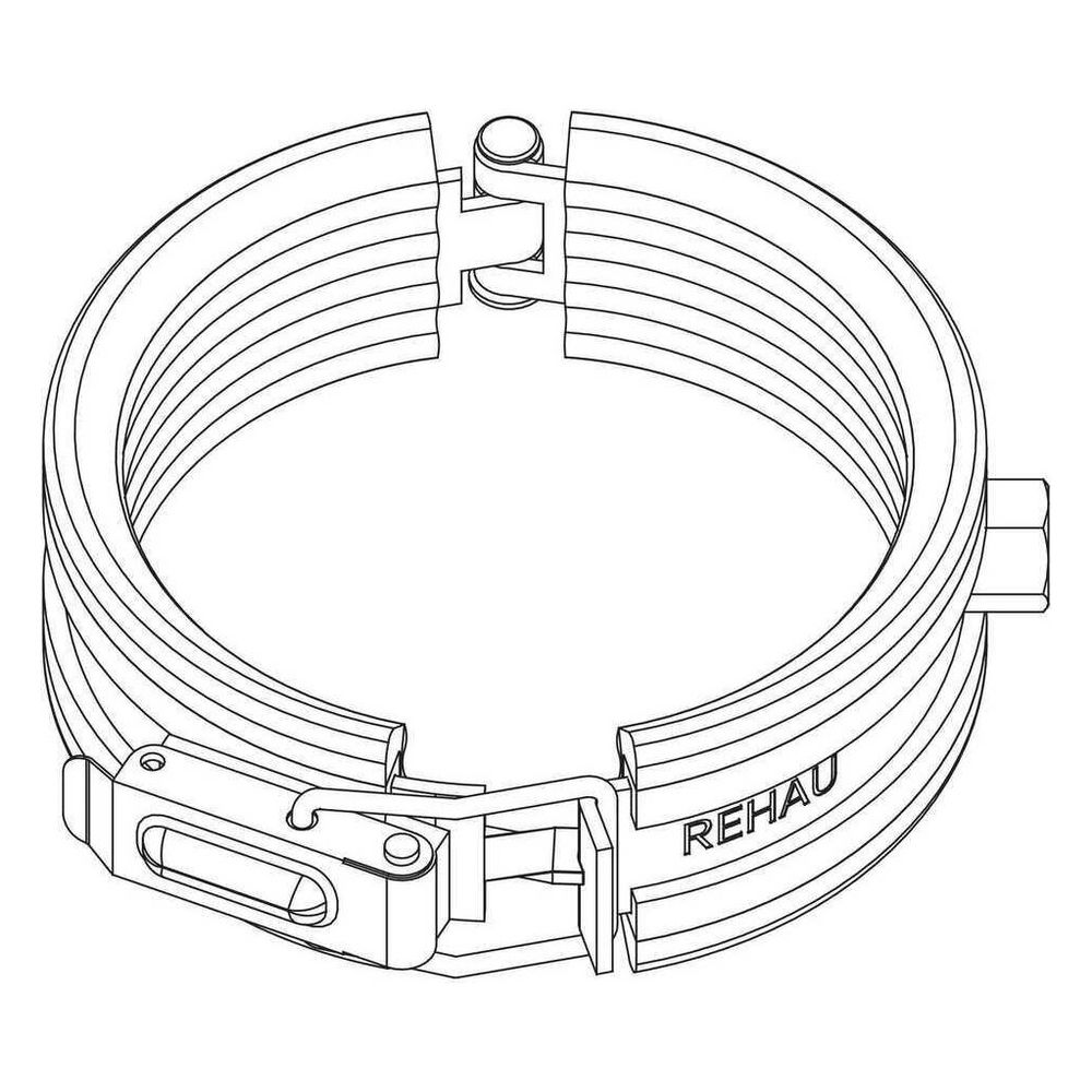 Rehau Rauclamp SLD, Gleitschelle DN 75, M8/M10, Schnellverschluss... REHAU-11271081001 4068767635435 (Abb. 2)