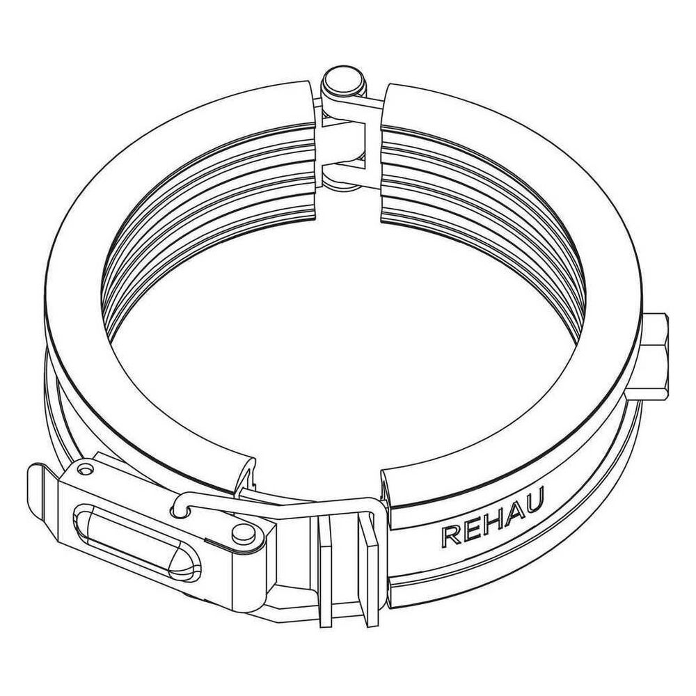 Rehau Rauclamp Fix schalloptimierte Festschelle DN 110, Kombigewinde M8/M10, Schnell... REHAU-11271011001 4068767635367 (Abb. 2)