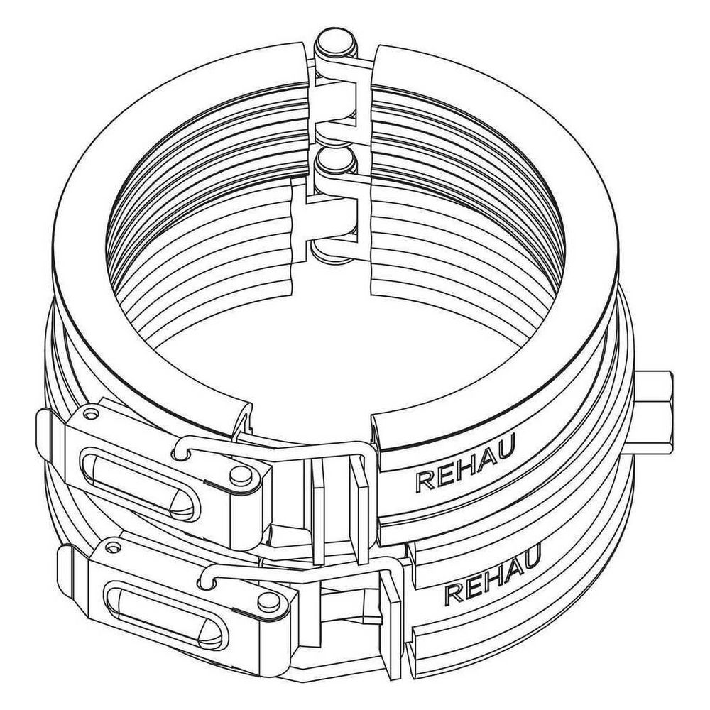 Rehau Rauclamp NC, Schallschutzschelle DN 110, Kombigewinde M8/M10... REHAU-11270031001 4068767635244 (Abb. 2)